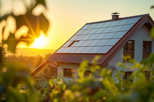 Haus mit Solardach - Solarsorglos-Anlage