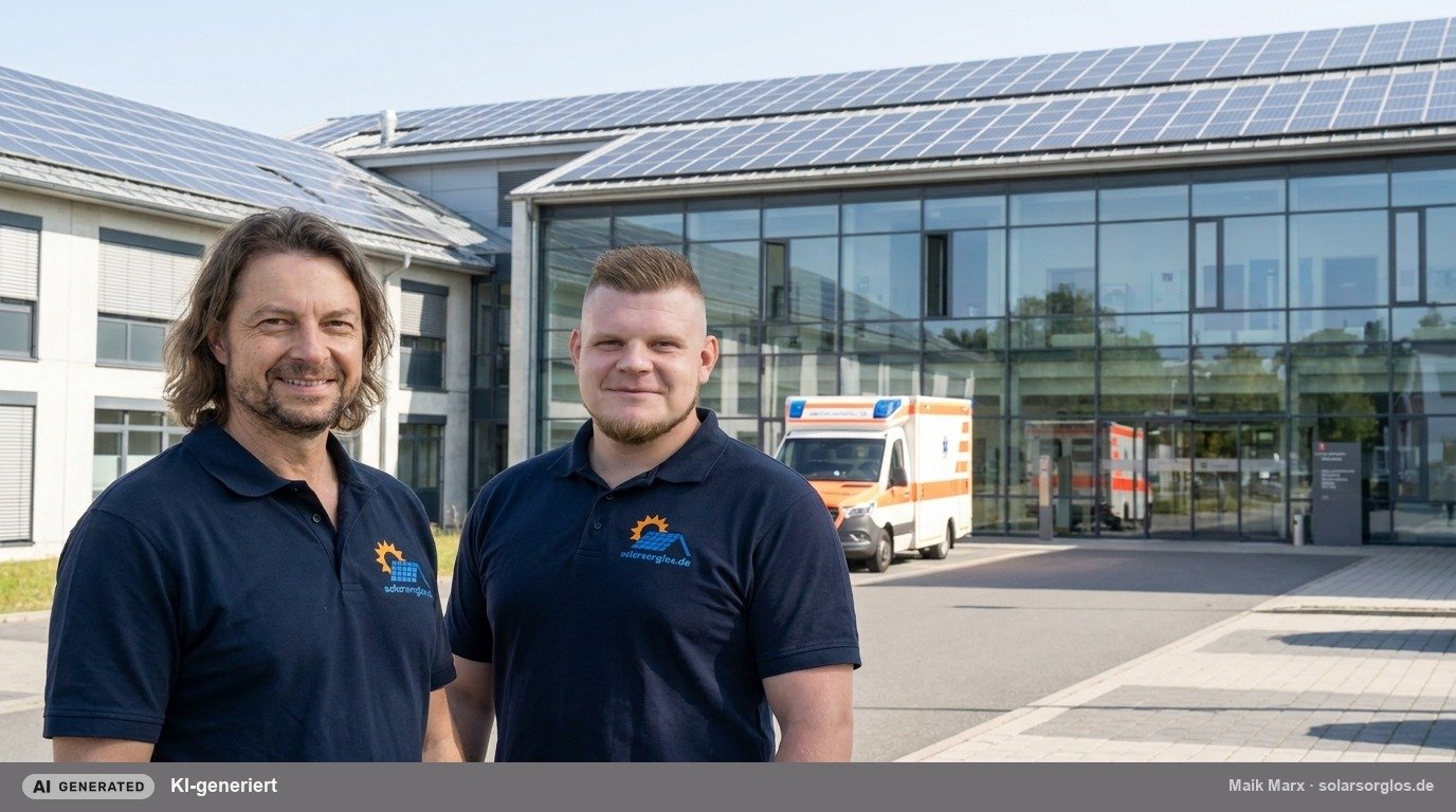 Pflegeeinrichtung mit Solaranlage auf dem Dach