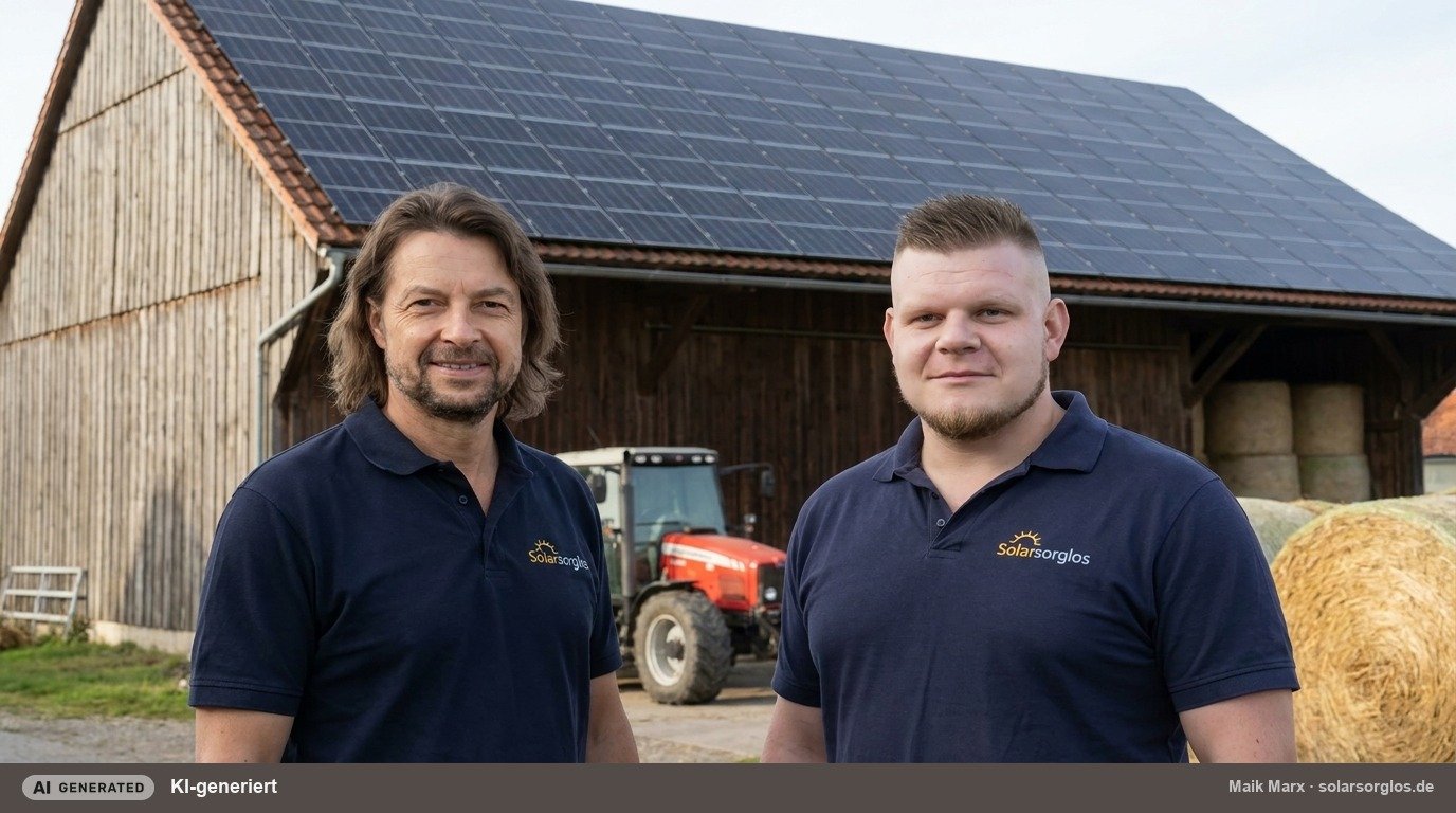 Landwirtschaftlicher Betrieb mit Solartechnik