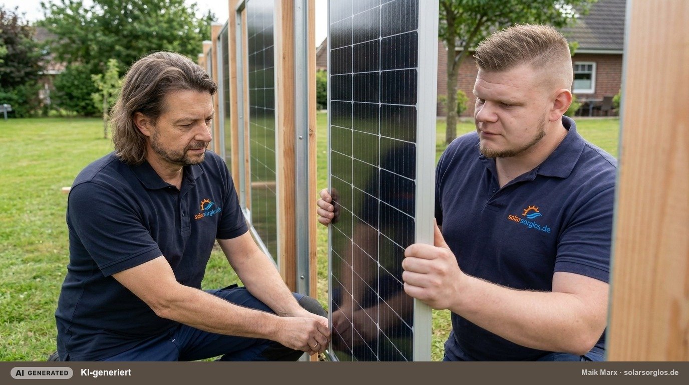 Vertikaler Solarzaun mit bifazialen Modulen